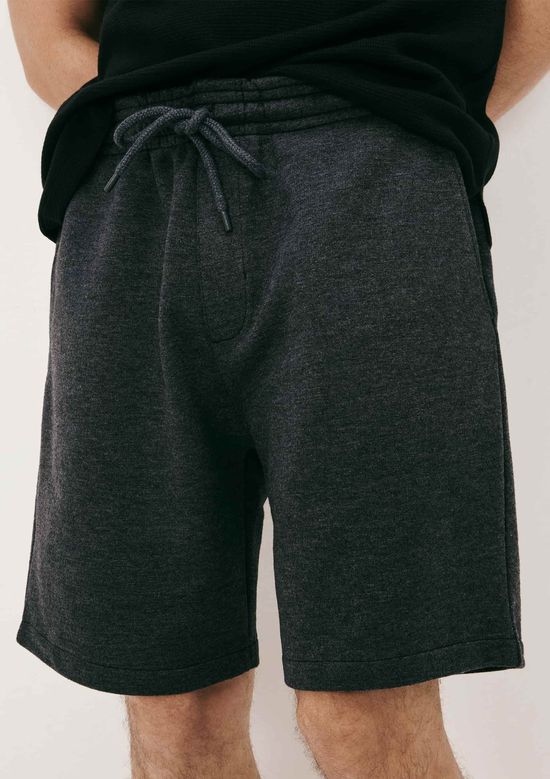 Foto do produto: Bermuda Masculina Reta em Moletom - Cinza