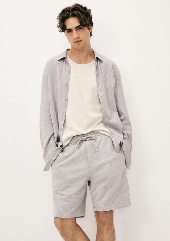 Foto do produto: Bermuda Masculina Reta em Moletom - Cinza