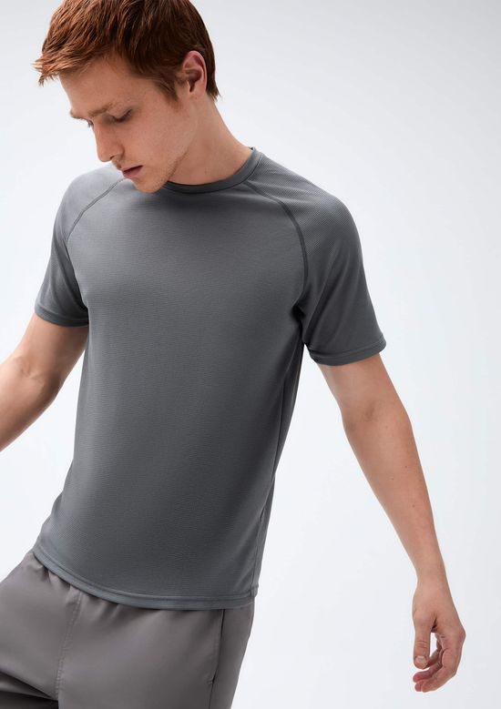 Foto do produto: Camiseta Esportiva Masculina Manga Curta Raglan - Cinza