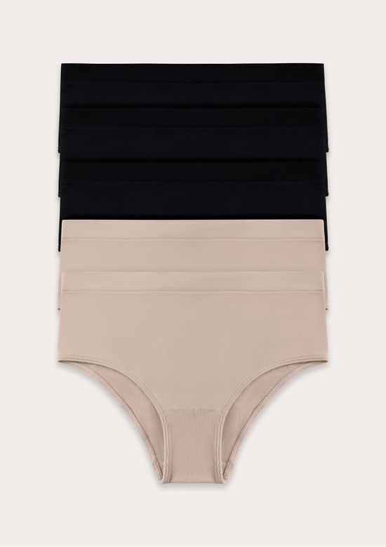 Foto do produto: Kit 5 Calcinhas Sem Costura Caleçon - Multicolorido