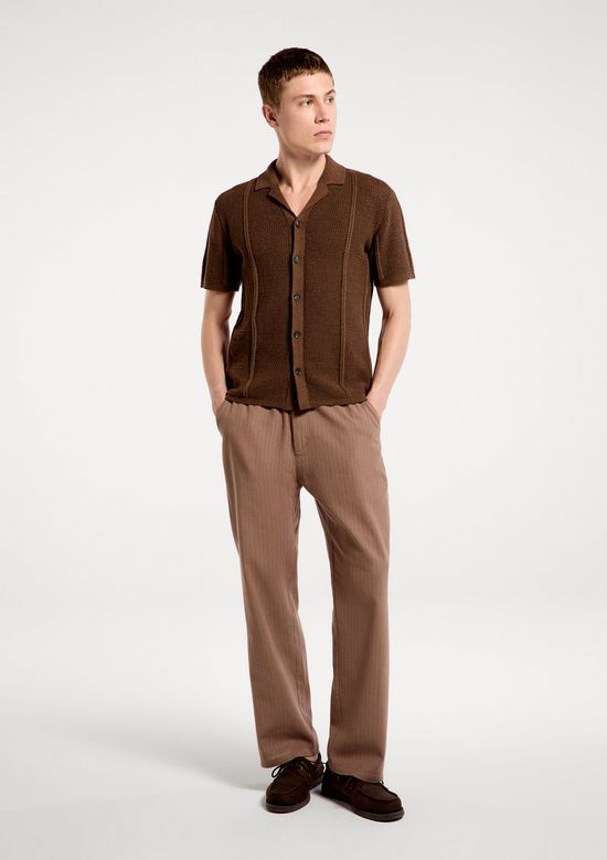 Foto do produto: Camisa Masculina Tricô Texturizada - Marrom