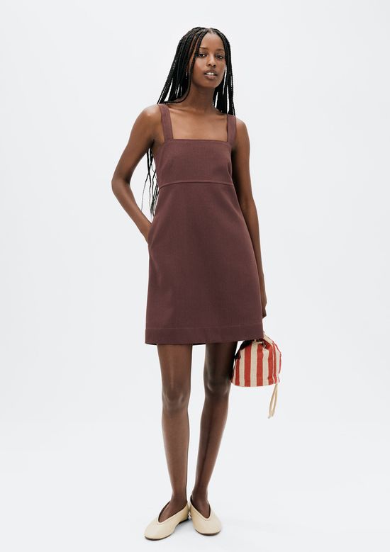 Foto do produto: Vestido Curto Decote Quadrado - Vinho