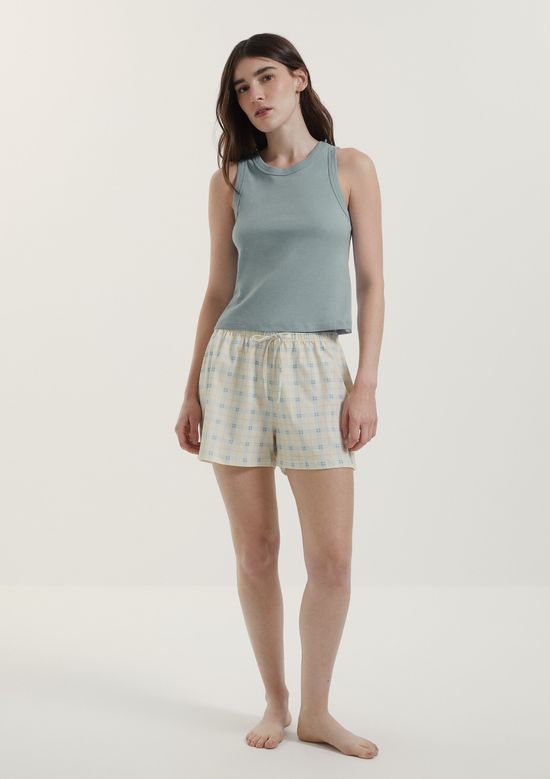 Foto do produto: Pijama Feminino Curto Estampado - Azul