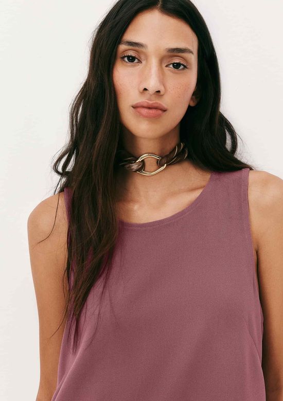 Foto do produto: Vestido Curto Reto Em Viscose - Rosa