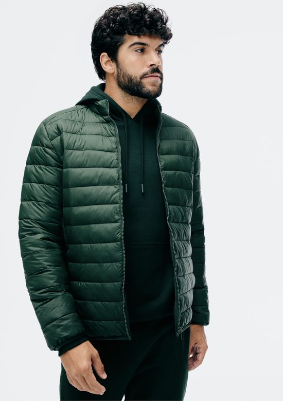 Foto do produto: Jaqueta Básica Masculina Puffer Regular Matelassê - Verde
