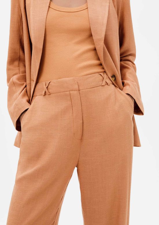 Foto do produto: Calça Feminina Reta em Viscolinho - Salmão