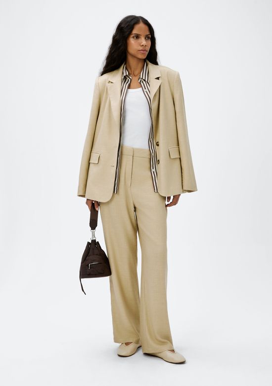 Foto do produto: Calça Feminina Reta em Viscolinho - Bege