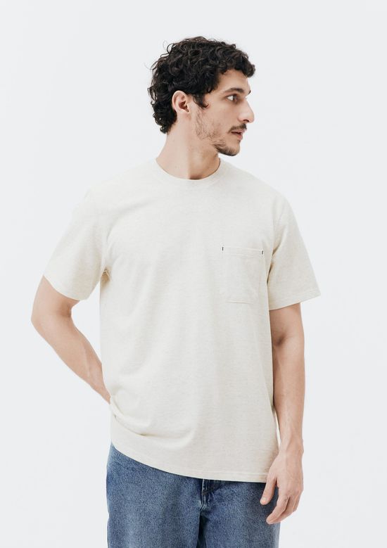 Foto do produto: Camiseta Básica Masculina Manga Curta Texturizada Brisa - Off white