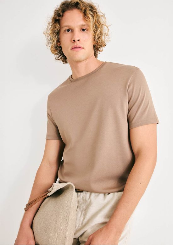 Foto do produto: Camiseta Masculina Manga Curta Super Cotton Pima - Marrom