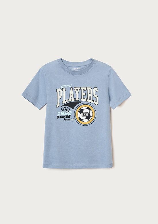 Foto do produto: Camiseta Infantil Menino Manga Curta Com Estampa - Azul