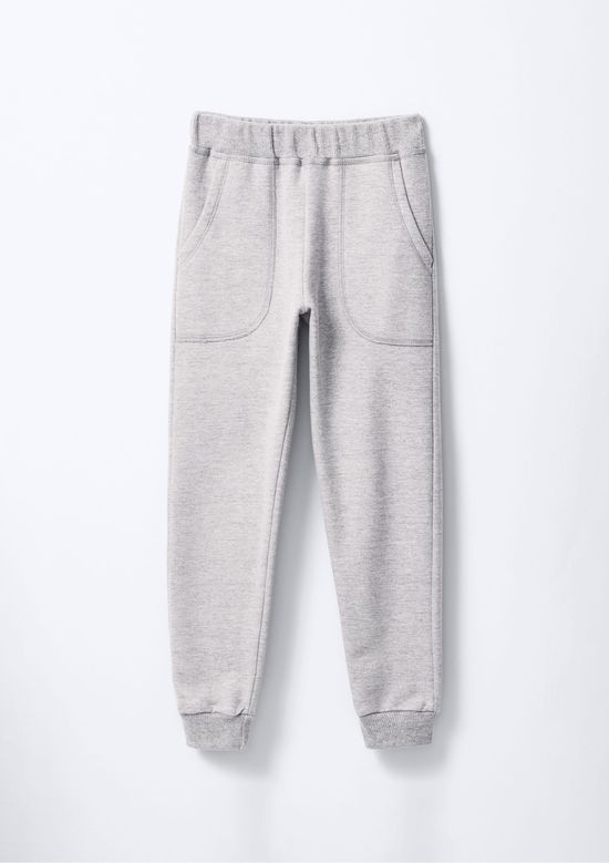 Foto do produto: Calça Básica Infantil Menino Em Moletom Peluciado Com Bolso - Cinza