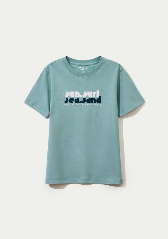 Foto do produto: Camiseta Infantil Menino Manga Curta Com Estampa - Azul