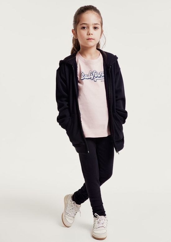 Foto do produto: Calça Legging Básica Infantil Menina Em Ribana - Preto