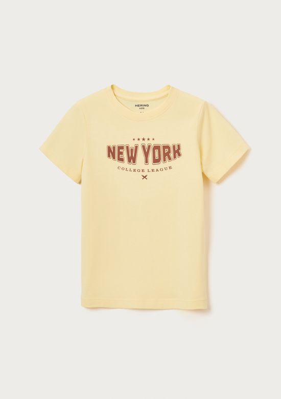 Foto do produto: Blusa Infantil Menina Manga Curta Com Estampa - Amarelo