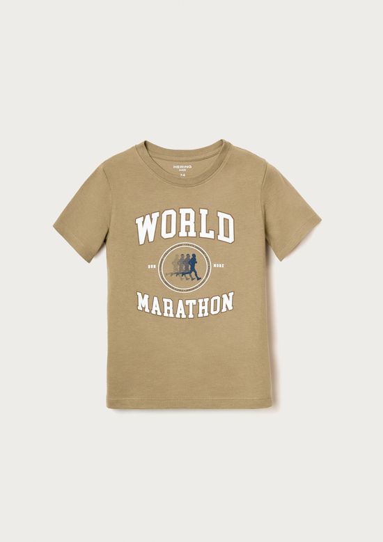 Foto do produto: Camiseta Infantil Menino Manga Curta Com Estampa - Caqui