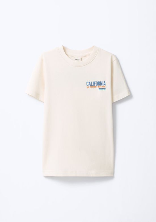 Foto do produto: Camiseta Infantil Menino Regular Estampada - Off white