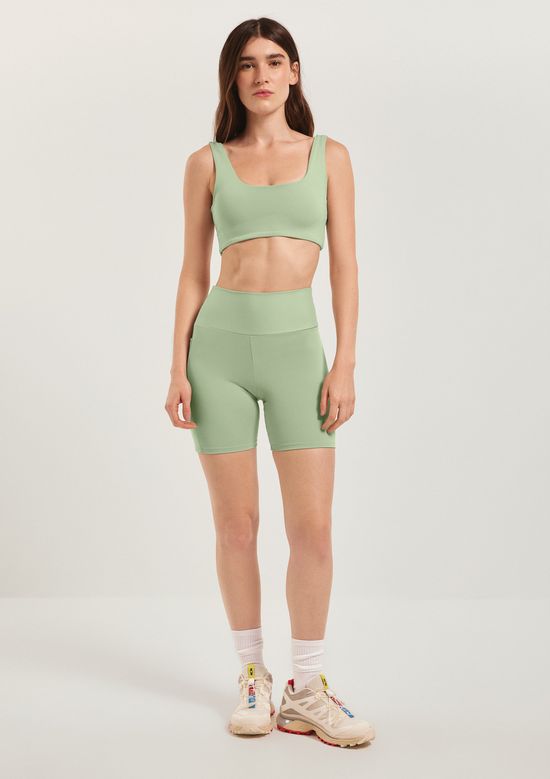 Foto do produto: Bermuda Feminina Esportiva Biker Com Fio LYCRA® - Verde