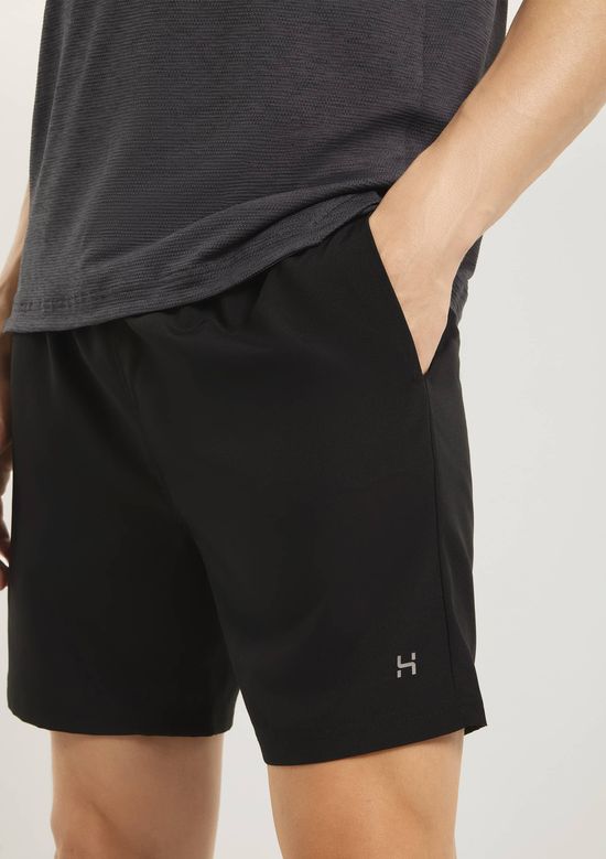 Foto do produto: Bermuda Esportiva Masculina Com Recorte - Preto