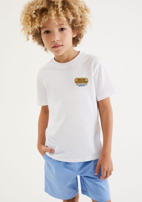 Foto do produto: Camiseta Infantil Menino Regular Estampada - Branco
