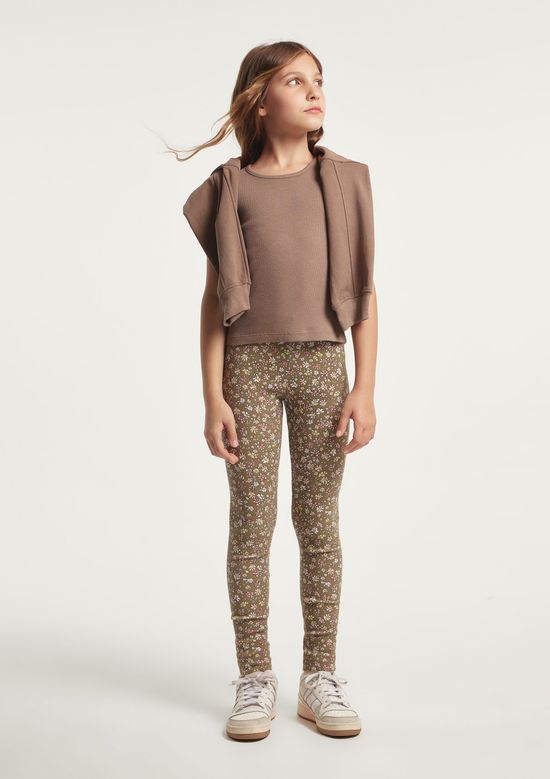 Foto do produto: Calça Legging Infantil Menina Estampada - Caqui