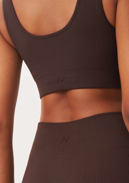 Foto do produto: Top Esportivo Canelado Sem Costura - Marrom