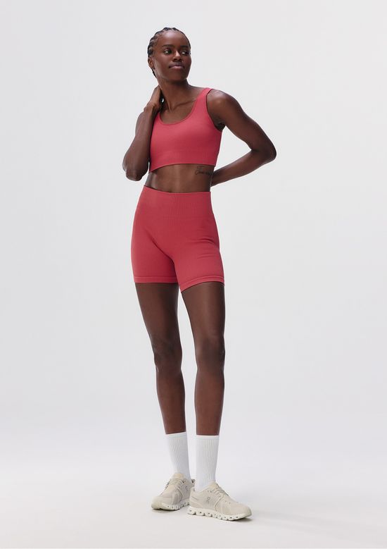 Foto do produto: Bermuda Esportiva Feminina Biker Sem Costura - Vermelho