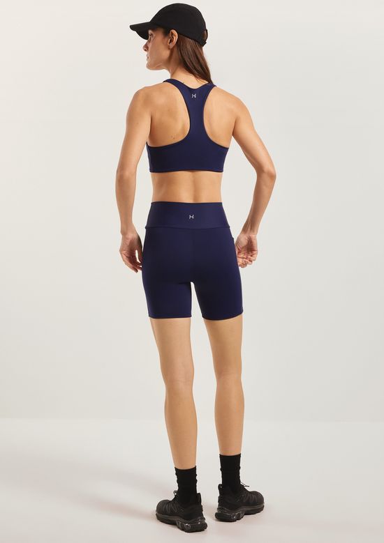 Foto do produto: Bermuda Feminina Esportiva Biker Com Fio LYCRA® - Azul