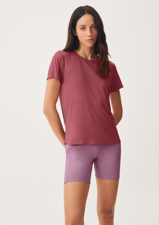 Foto do produto: Camiseta Esportiva Básica Feminina Proteção UV - Vinho