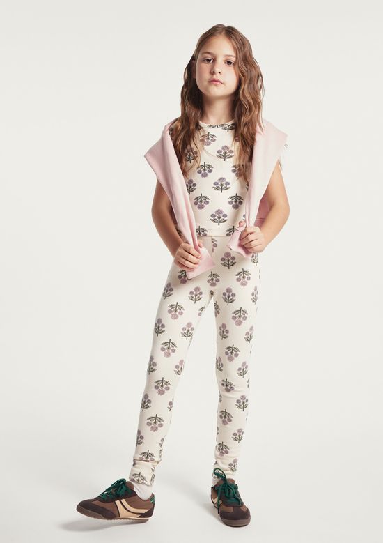 Foto do produto: Calça Legging Infantil Menina Estampada - Off white