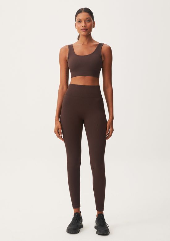 Foto do produto: Calça Legging Feminina Canelada Sem Costura - Marrom