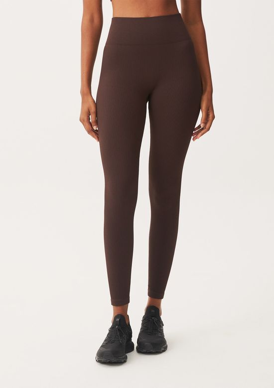 Foto do produto: Calça Legging Feminina Canelada Sem Costura - Marrom