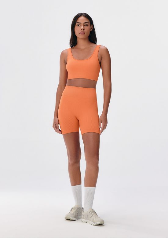 Foto do produto: Top Esportivo Canelado Sem Costura - Laranja