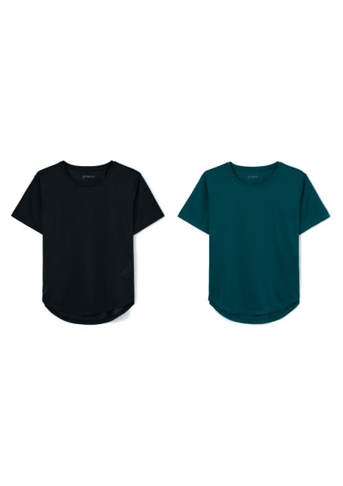 Foto do produto: Kit 2 Camisetas Esportivas Femininas Texturizadas - Multicolorido