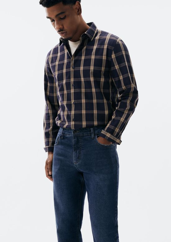 Foto do produto: Calça Jeans Básica Masculina Reta Tradicional - Azul