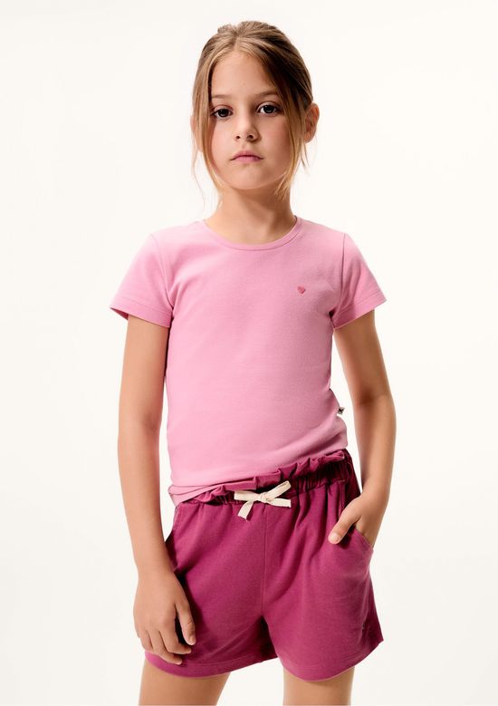 Foto do produto: Shorts Básico Infantil Menina Clochard Em Moletom - Roxo