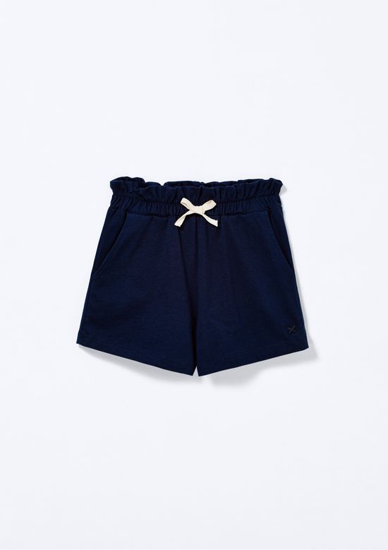 Foto do produto: Shorts Básico Infantil Menina Clochard Em Moletom - Azul