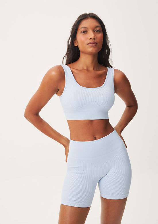 Foto do produto: Top Esportivo Canelado Sem Costura - Azul