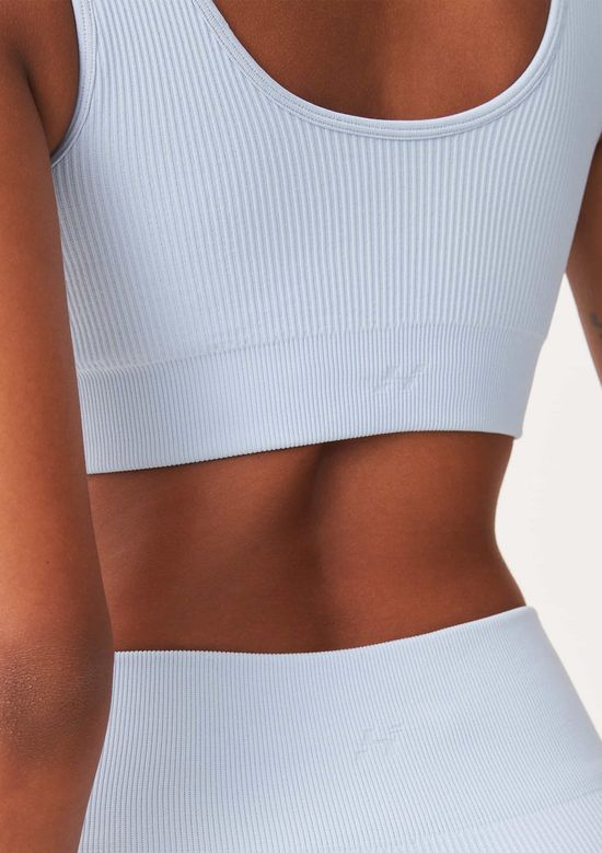 Foto do produto: Top Esportivo Canelado Sem Costura - Azul