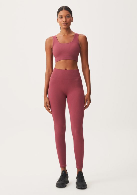Foto do produto: Calça Legging Feminina Canelada Sem Costura - Vinho