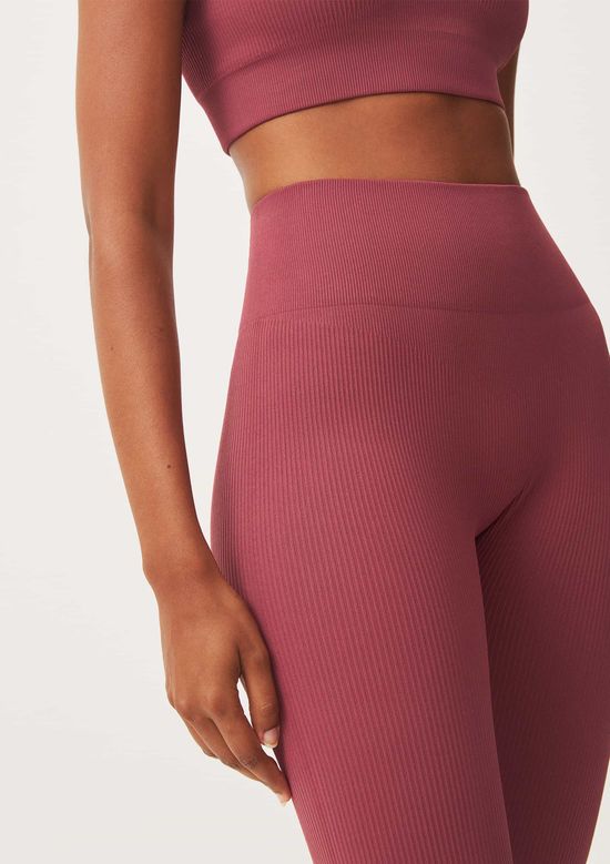 Foto do produto: Calça Legging Feminina Canelada Sem Costura - Vinho