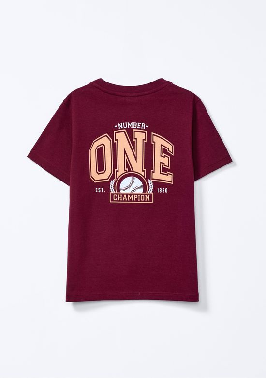 Foto do produto: Camiseta Infantil Menino Regular Estampada - Vinho