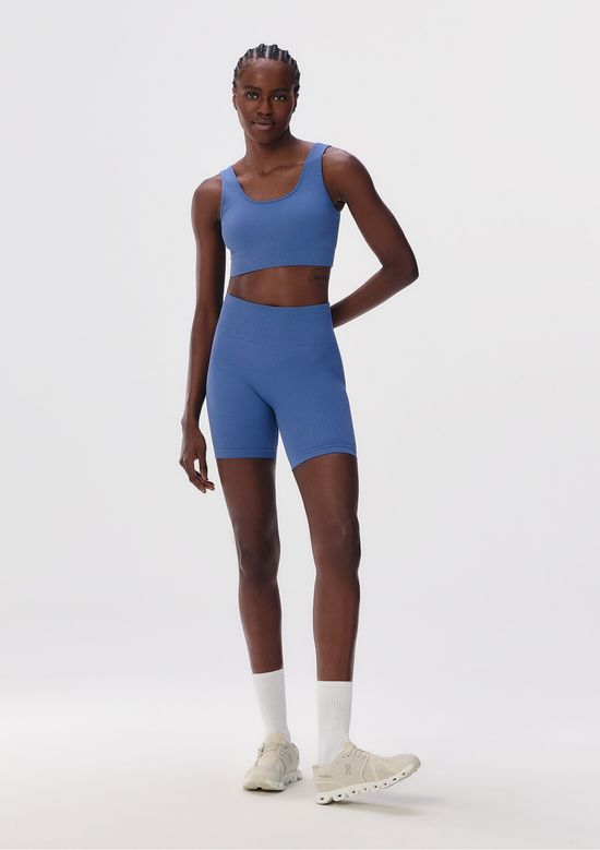 Foto do produto: Bermuda Esportiva Feminina Biker Sem Costura - Azul