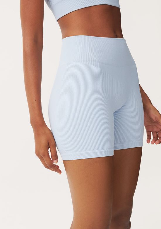 Foto do produto: Bermuda Esportiva Feminina Biker Sem Costura - Azul