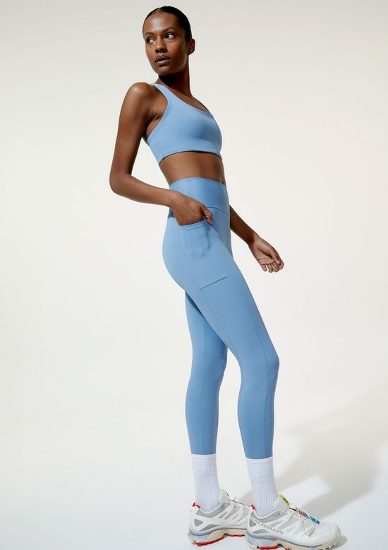 Foto do produto: Calça Legging Feminina Esportiva Com Fio LYCRA® - Azul