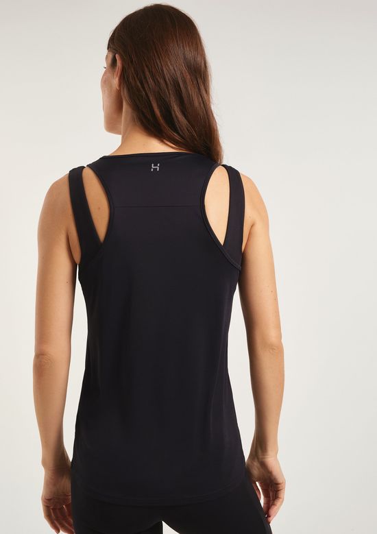 Foto do produto: Regata Esportiva Feminina Nadador Proteção UV - Preto