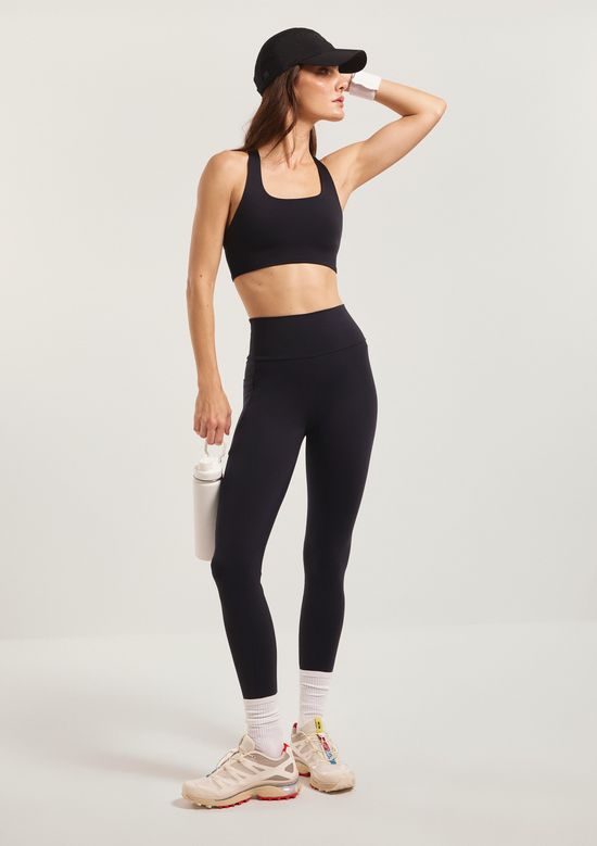 Foto do produto: Calça Legging Feminina Esportiva Com Fio LYCRA® - Preto