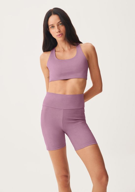 Foto do produto: Bermuda Feminina Esportiva Biker Com Fio LYCRA® - Rosa