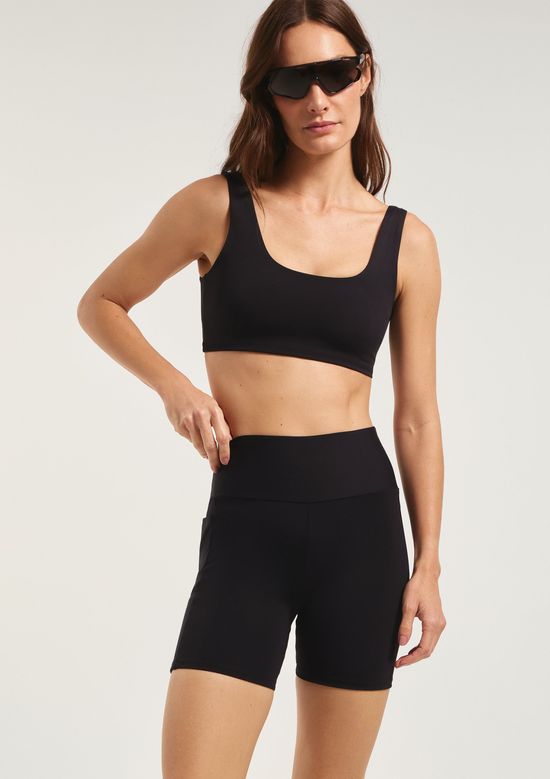 Foto do produto: Top Esportivo Com Fio Lycra® - Preto