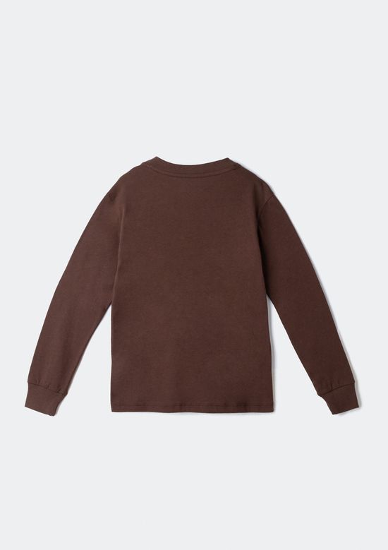 Foto do produto: Camiseta Infantil Menino Manga Longa Com Estampa - Marrom