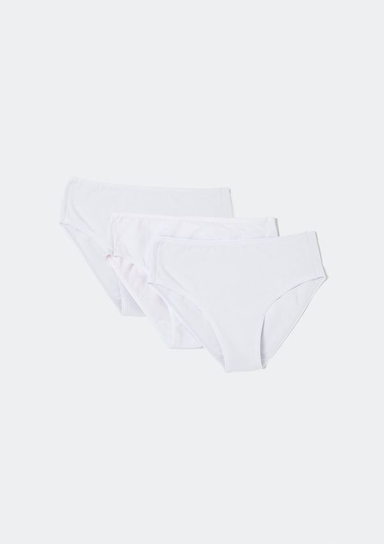 Foto do produto: kit Com 3 Calcinhas Infantil Em Ribana - Branco